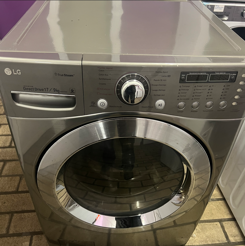 LG Lave linge séchant 2 en 1 / Lavage 17 kg. - Séchage 9 kg. Moteur : Inverter Direct Drive/Vapeur/Connecté – Image 4
