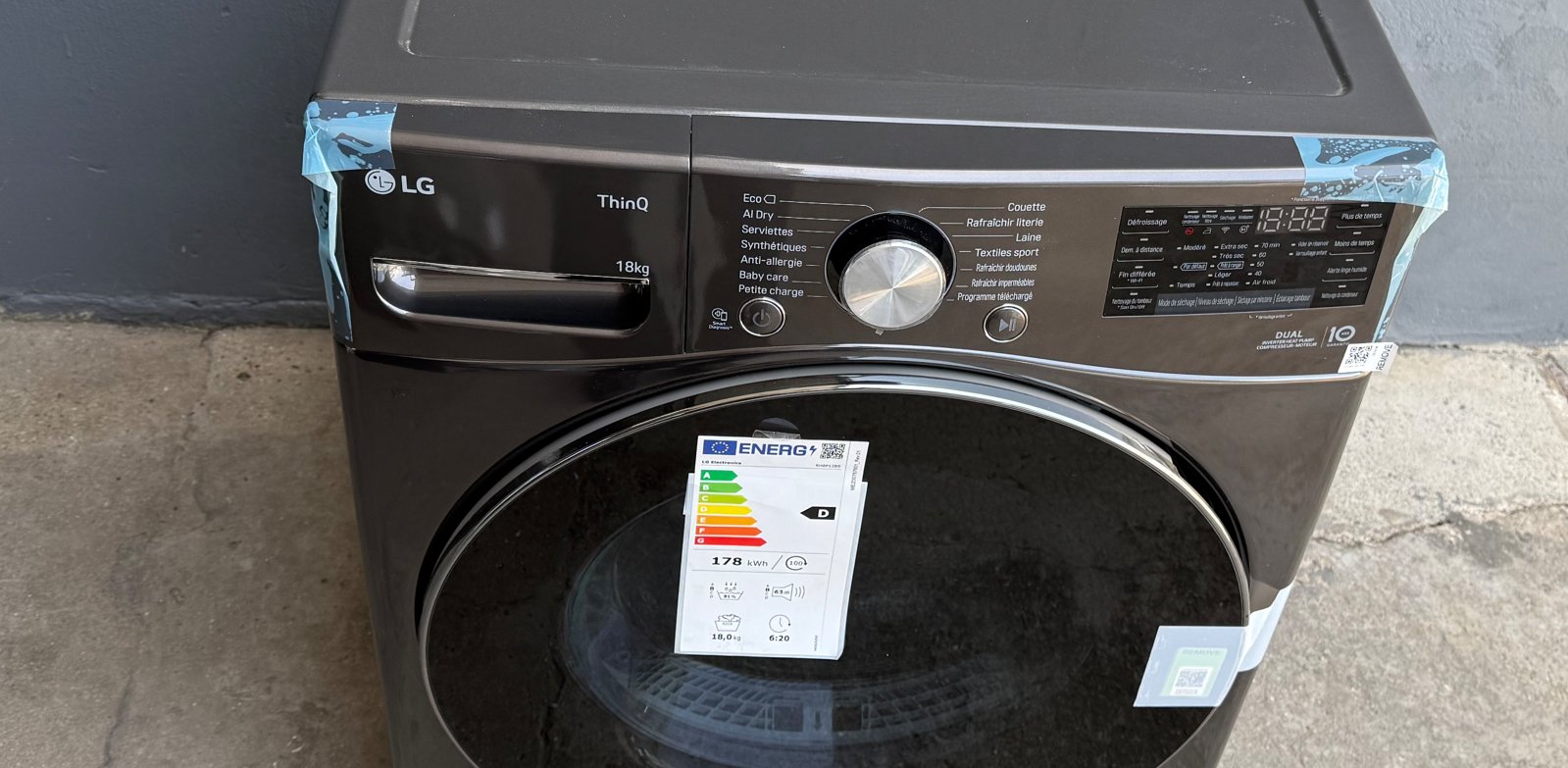 LG Séchoir XXL 18kg. pompe à chaleur/A+++/Wi Fi/Tactile – Image 5