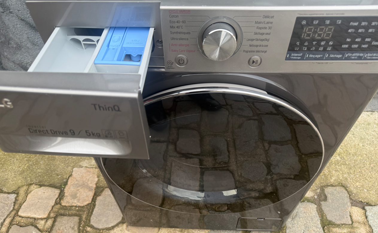 LG (2 en 1) Lave linge séchant Intelligent Direct Drive - 9 kg/ 1400 essorage / Pesée électronique - Image 5