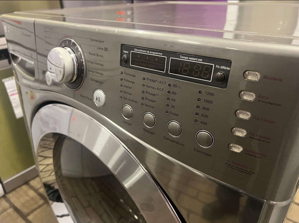 LG Lave linge séchant 2 en 1 / Lavage 17 kg. - Séchage 9 kg. Moteur : Inverter Direct Drive/Vapeur/Connecté – Image 7