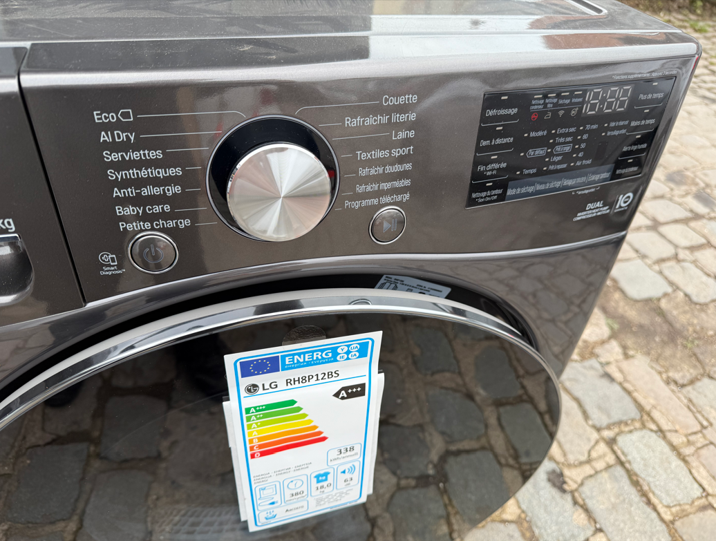 LG Séchoir XXL 18kg. pompe à chaleur/A+++/Wi Fi/Tactile – Image 7