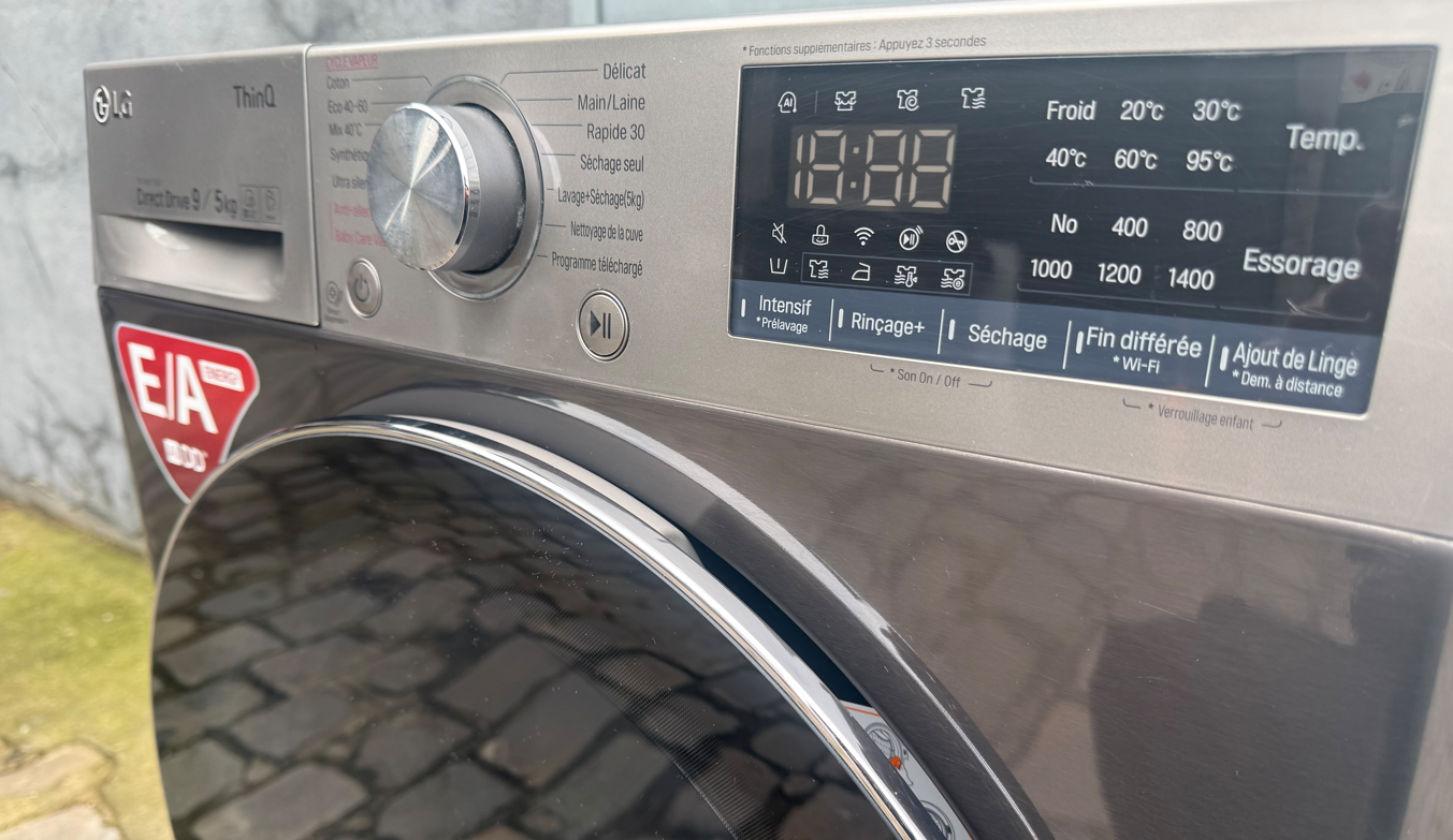 LG (2 en 1) Lave linge séchant Intelligent Direct Drive - 9 kg/ 1400 essorage / Pesée électronique - Image 6