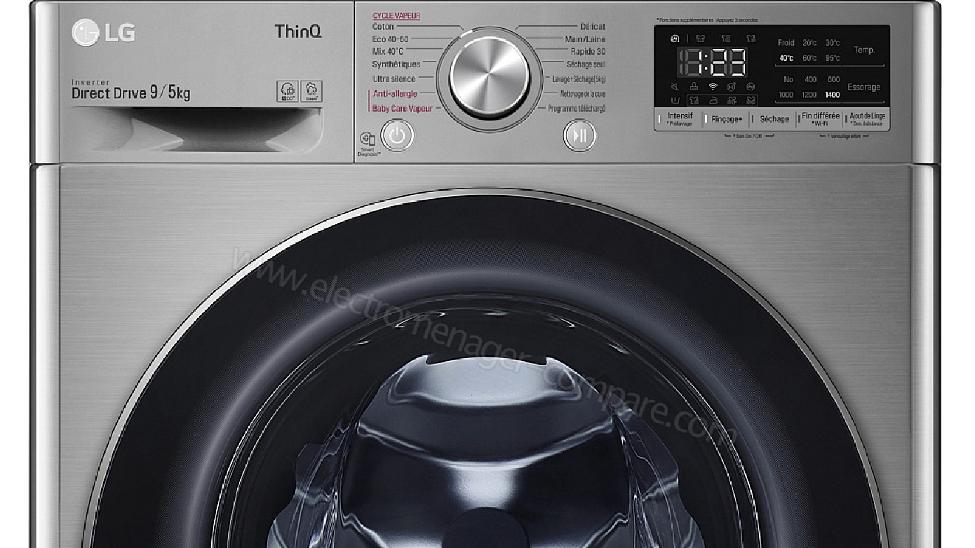 LG (2 en 1) Lave linge séchant Intelligent Direct Drive - 9 kg/ 1400 essorage / Pesée électronique - Image 7