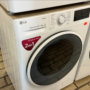 Lave-linge séchant LG connecté 9Kg./Pesée électronique/Vapeur