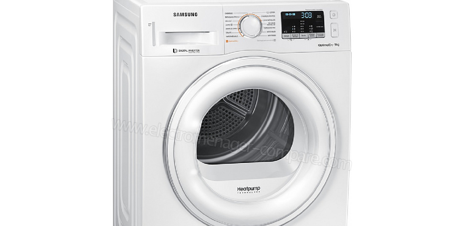 Séchoir Samsung XL 9kg. A+++ Écran d'affichage Tactiles / Heatpump- (pompe à chaleur) – Image 10