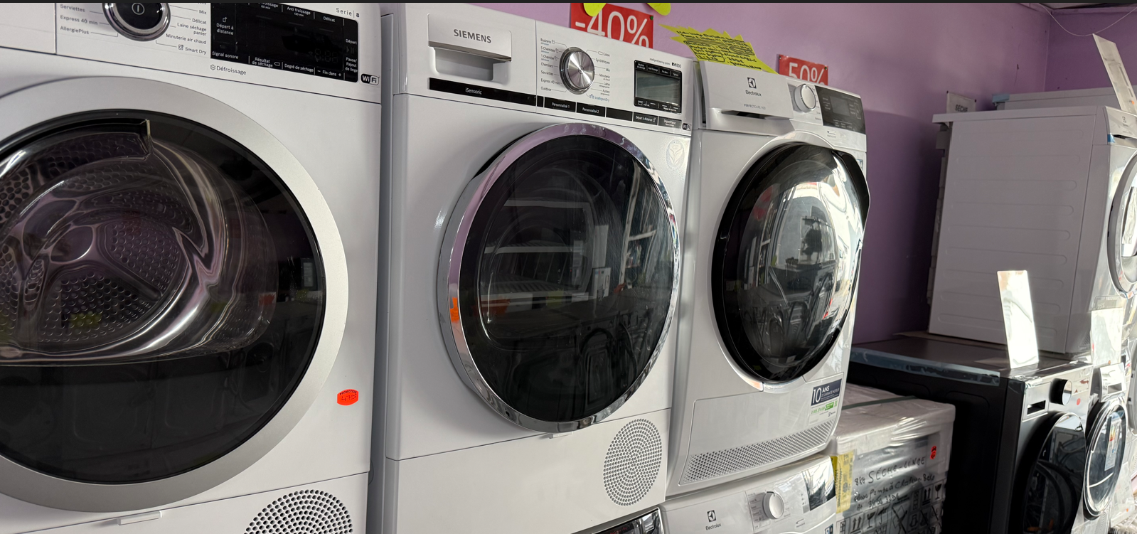 Sèche-linge intelligent SIEMENS IQ 800 Haut de gamme à pompe à chaleur 9 kg / A+++ / Home Connect / Vapeur – Image 2
