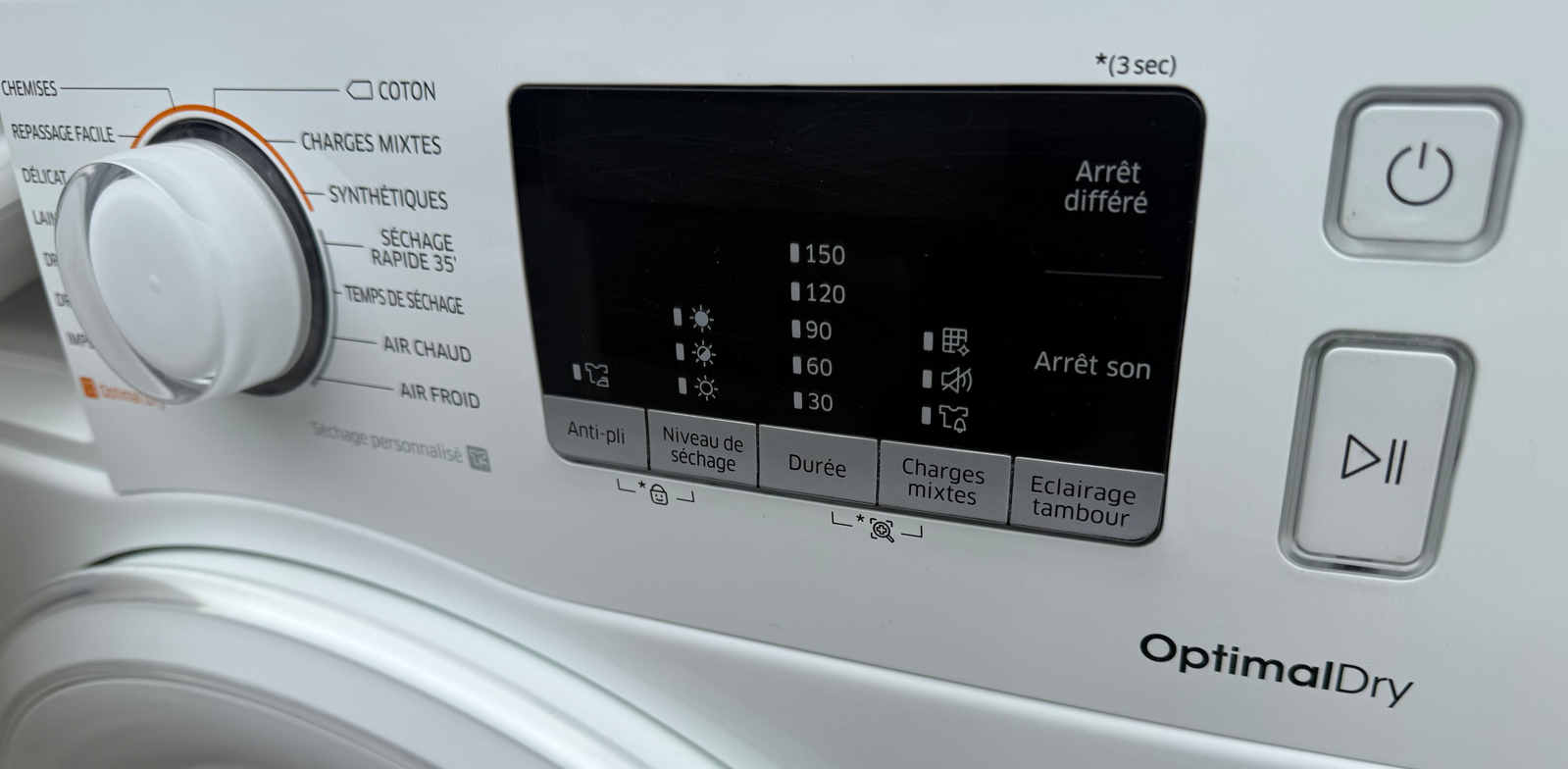 Séchoir Samsung XL 9kg. A+++ Écran d'affichage Tactiles / Heatpump- (pompe à chaleur) – Image 8